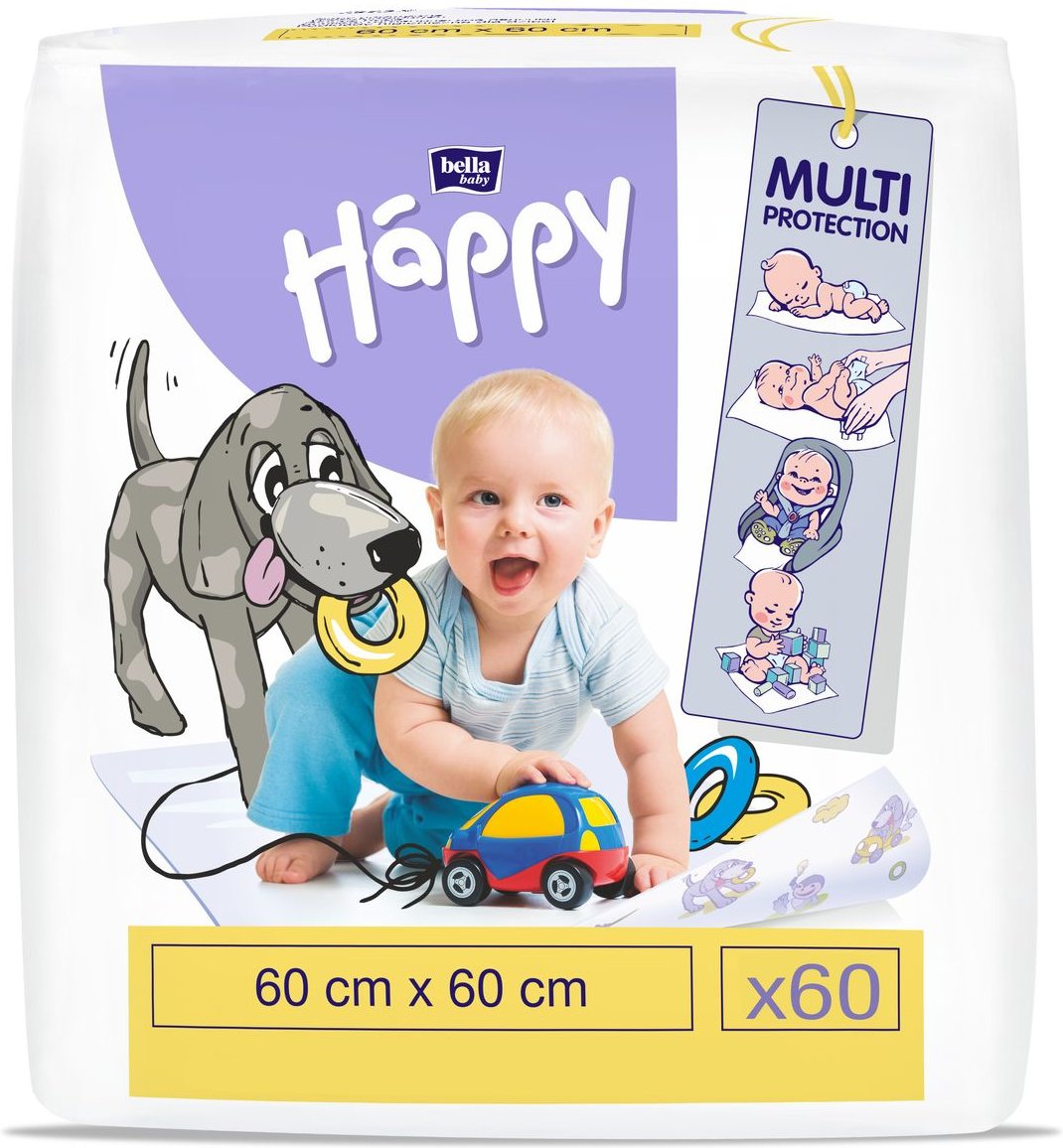 bella baby Happy Wickelunterlagen 60X60 cm 60 Stück