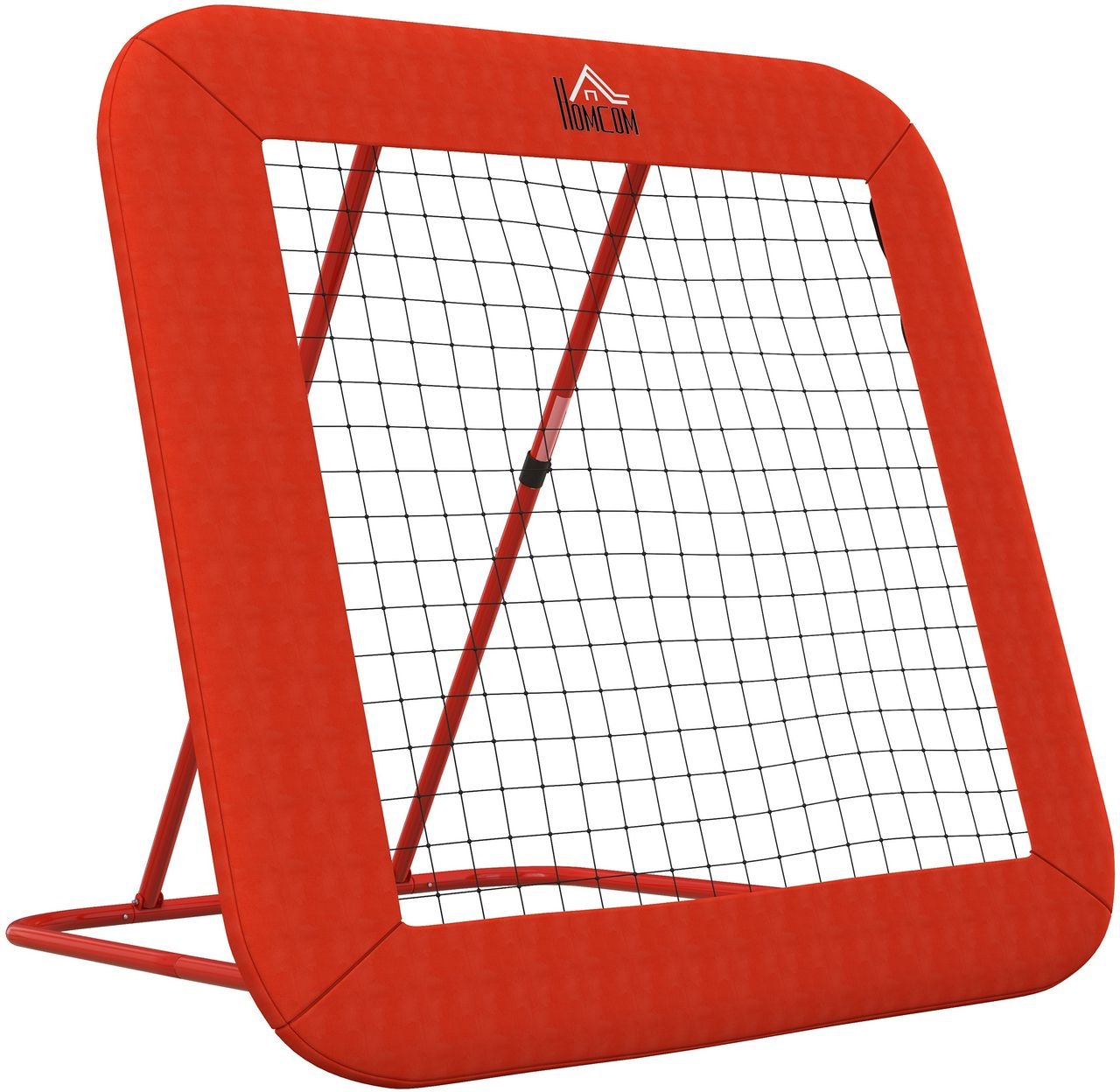 HOMCOM Rebounder für Fußball, klappbar Fußball Rebounder mit Schutzrand, Heringe