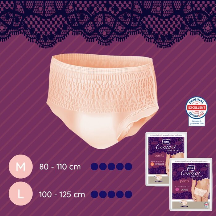 bella Control Discreet Pants beige Medium 10 Stück