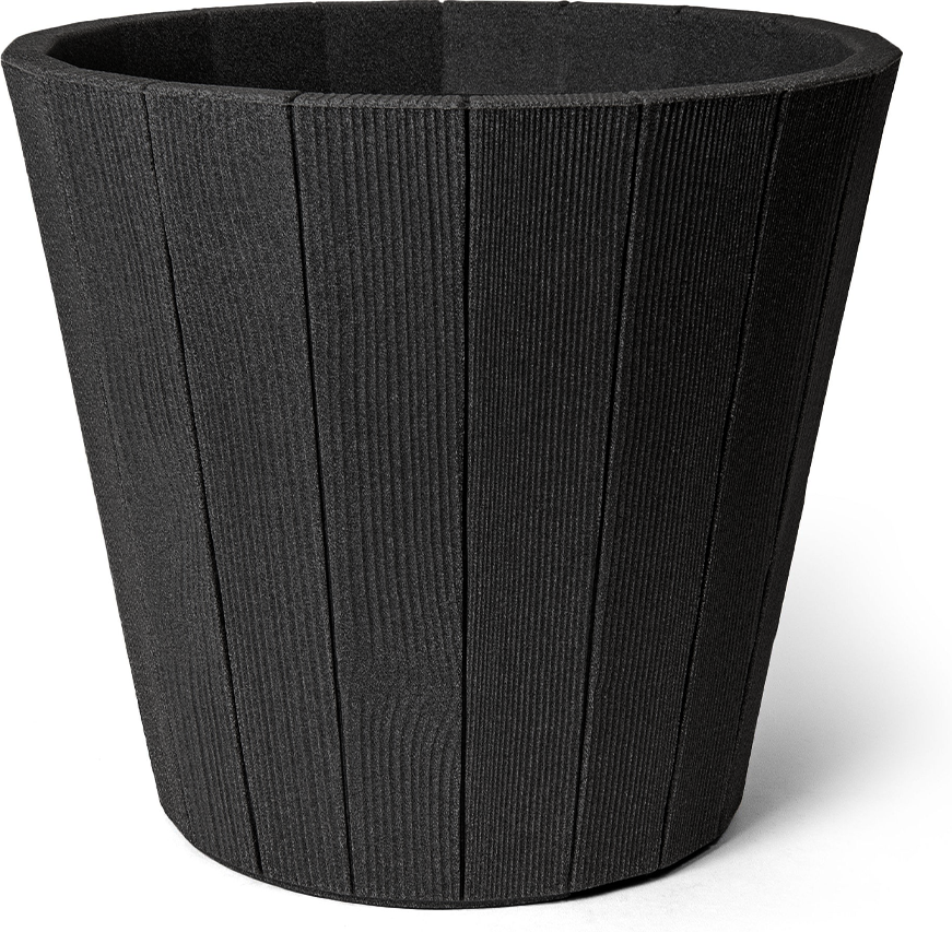 Holzoptik-Pflanzkübel "Wood" - Anthrazit