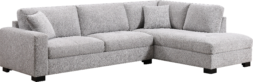 Ecksofa, ca. 308 x 207 x 91 cm - Hellgrau