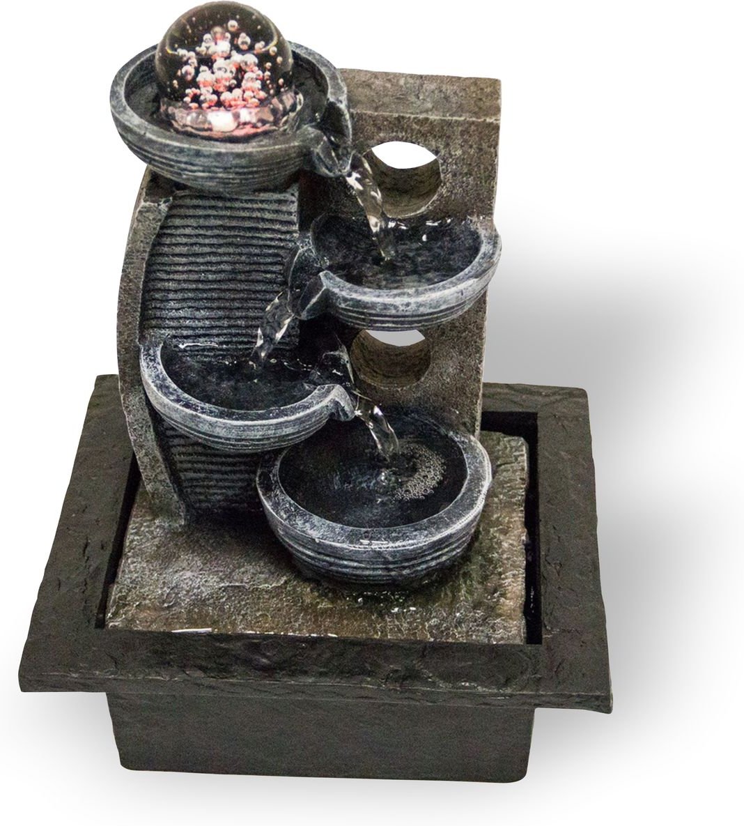 Zimmerbrunnen Stufen mit rotierender Kugel