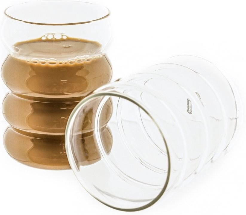 Glas Wave Getränkebecher Cocktail Kaffeegläser - 300 ml