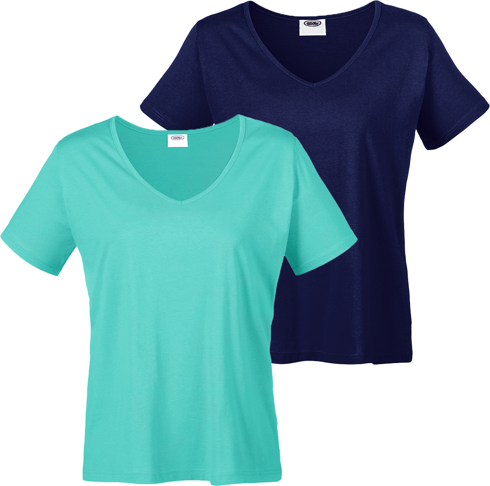 T-Shirt 2er-Pack große Mode, für Damen