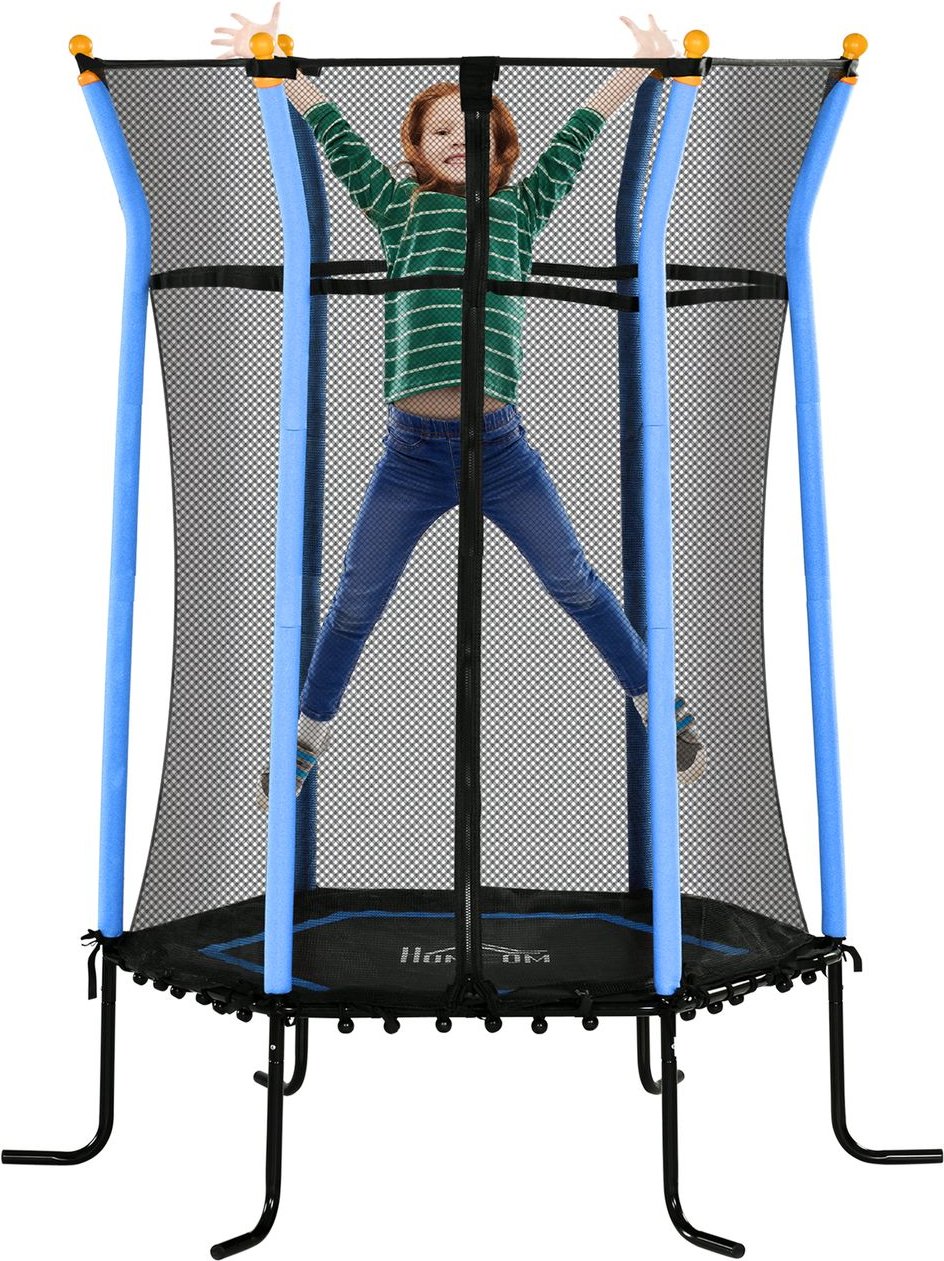 Thumbnail - Kinder Trampolin Ø163,5 cm, Indoor Trampolin, Kindertrampolin bis 50 kg Blau