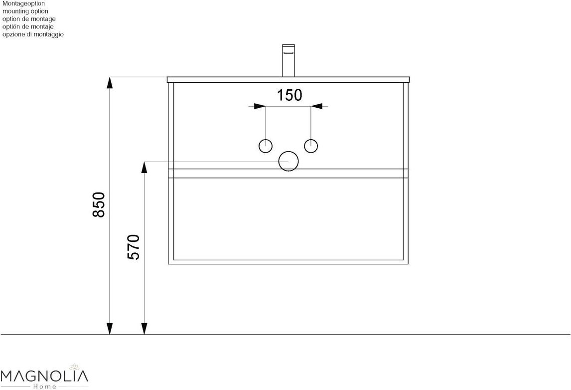 Badmöbel Limes & Waschtisch 80cm 2 Greifraum SoftClose Auszüge weiß Hgl