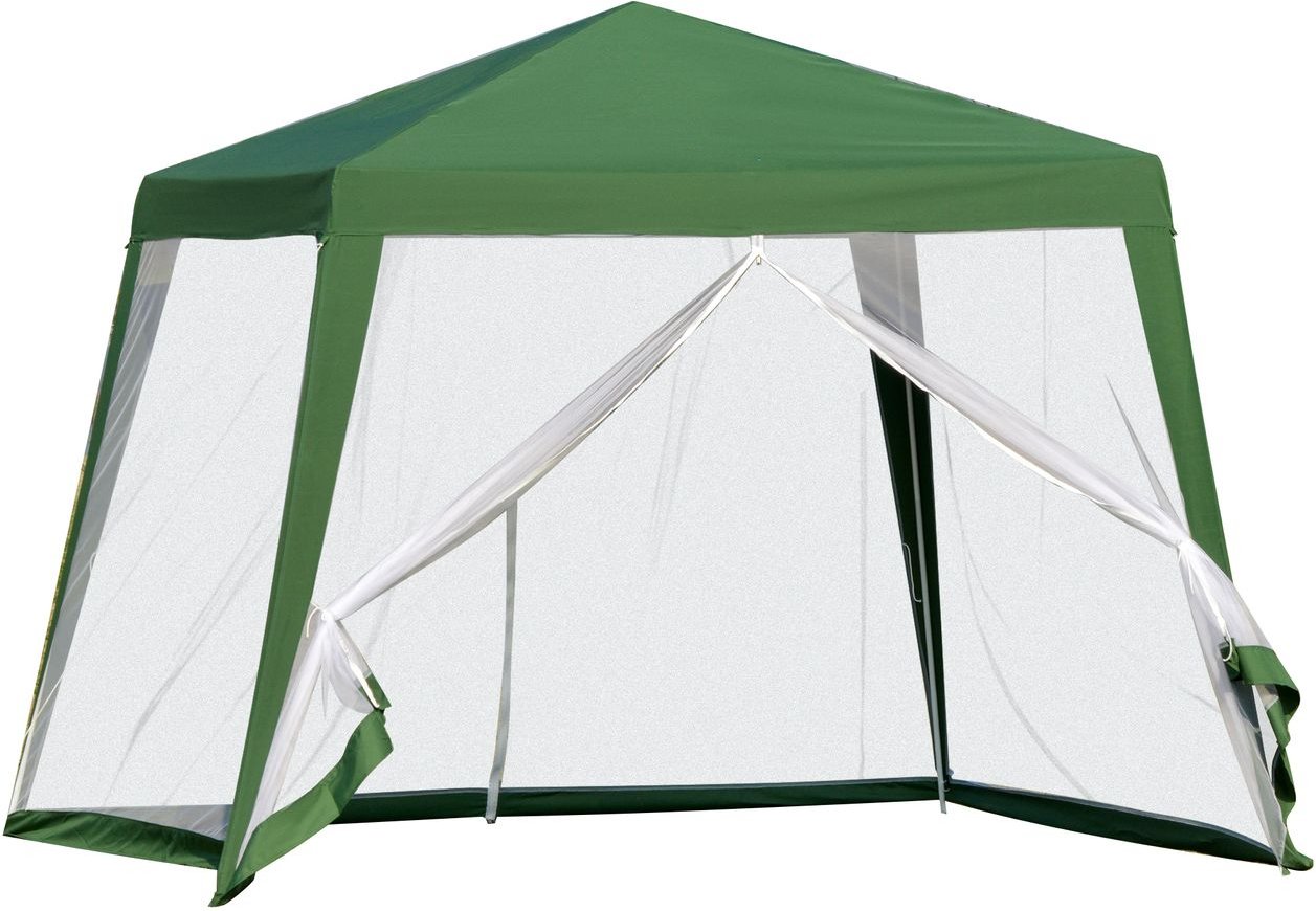 Gartenpavillon Pavillon Festzelt mit Moskitonetz Grün 3 x 3 m
