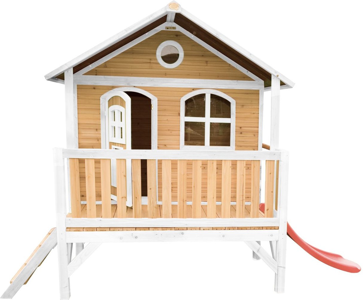 Stef Spielhaus Braun/weiß mit Rote Rutsche
