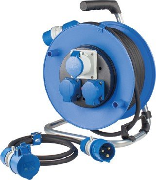 Camping SET Kabeltrommel 25 m + CEE-Verlängerung 1,5 m, Außenbereich IP44