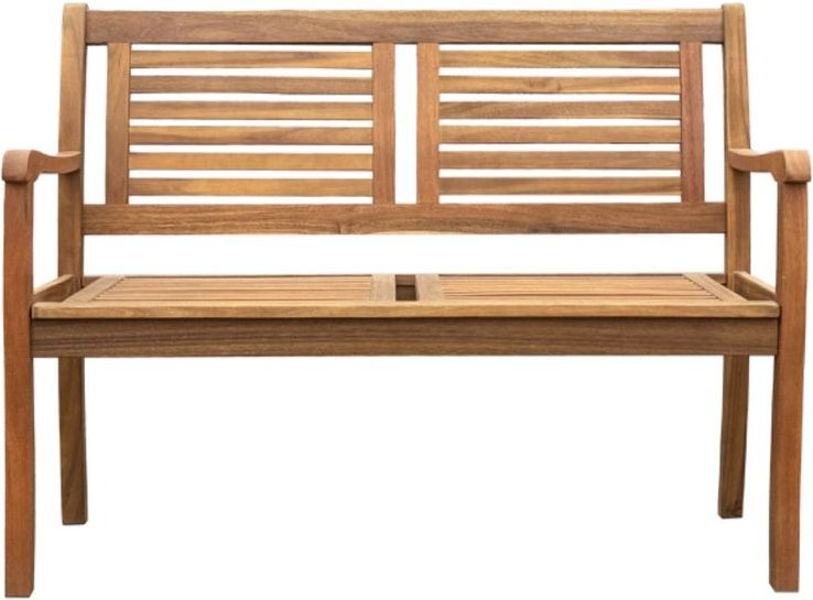 2-Sitzer Gartenbank aus Akazienholz, ca. 119 x 90 x 57 cm - Braun
