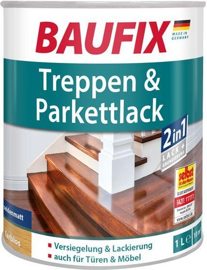 Treppen & Parkettlack seidenmatt 1L 4er Set