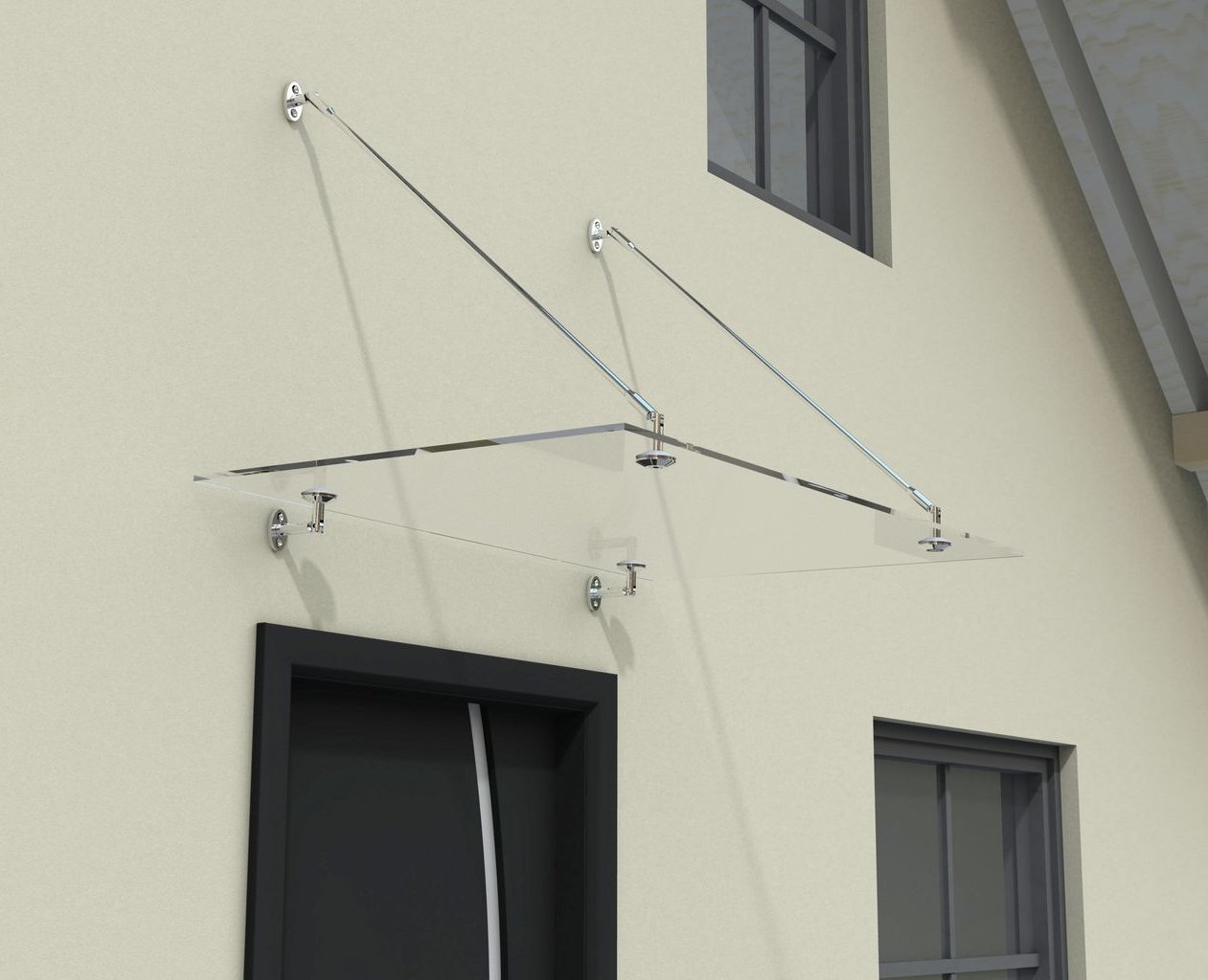 Türvordach Taurus 1400 Silber klar