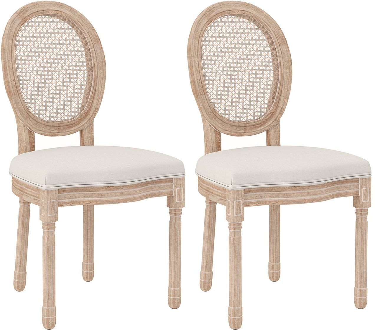 Esszimmerstühle 2er-Set Küchenstuhl Polsterstuhl mit Rückenlehne