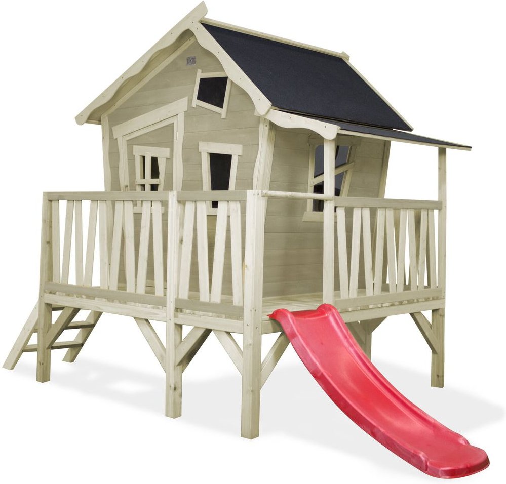 Crooky 350 Holzspielhaus - graubeige