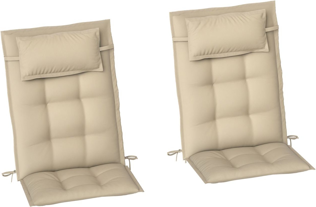 2er Set Auflage für Sonnenliege Wasserabweisend Liegenauflage für Gartenliege