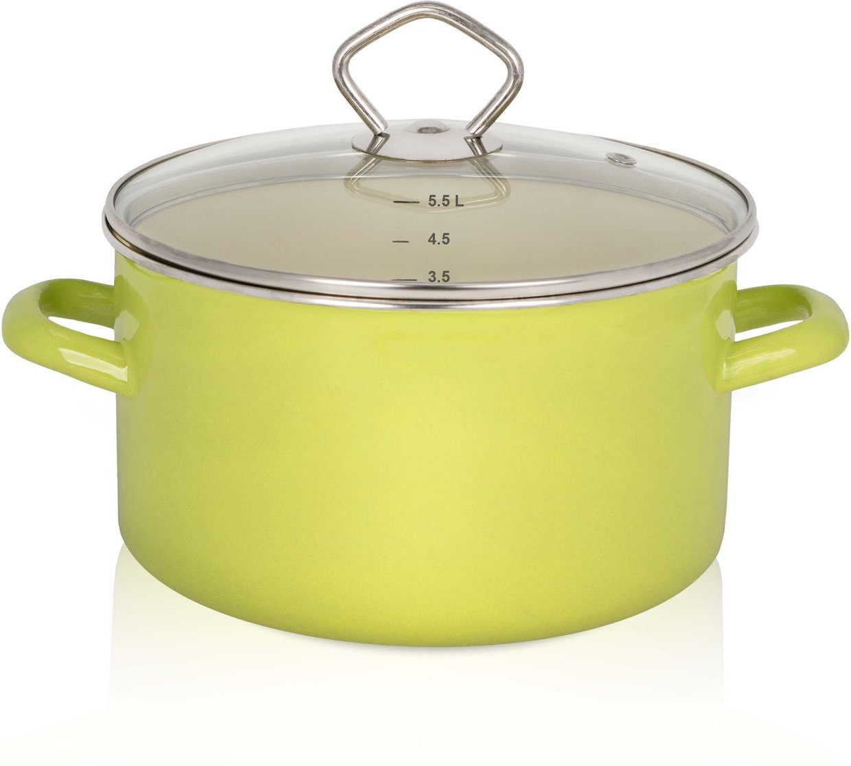 Thumbnail - Emaillierter Fleischtopf Juist mit Glasdeckel, 24 cm