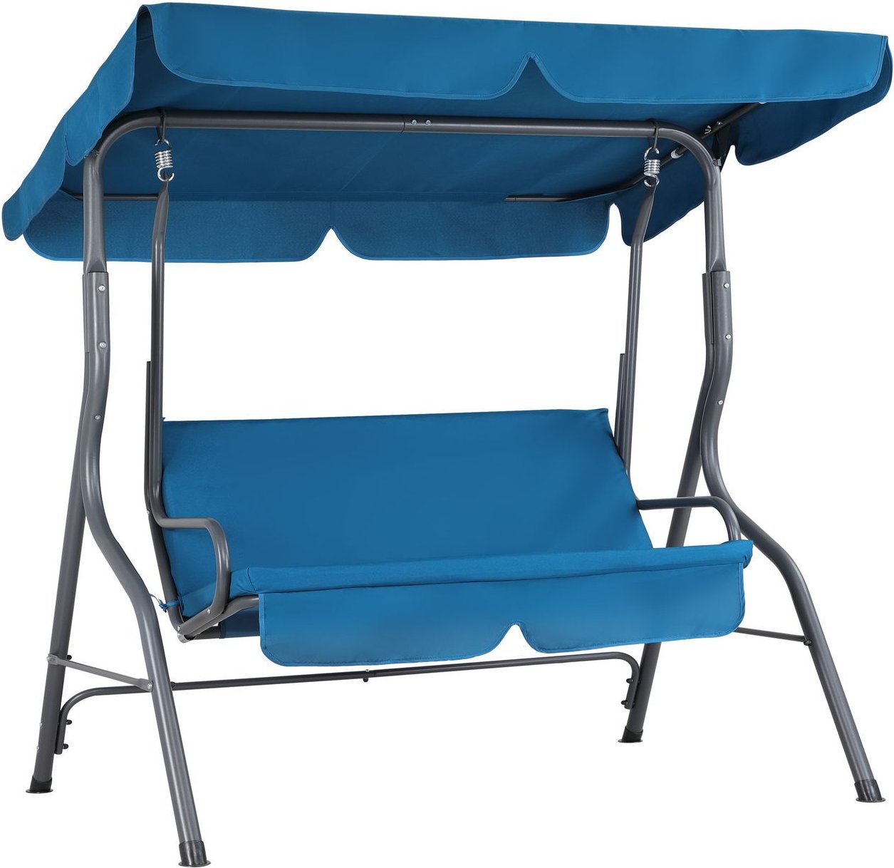 Casaria Hollywoodschaukel Atlantik Blau mit Sonnendach