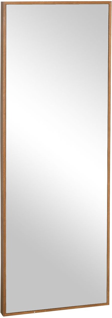 Wandspiegel Garderobenspiegel 125 x 45cm Flurspiegel mit Holzrahmen Natur