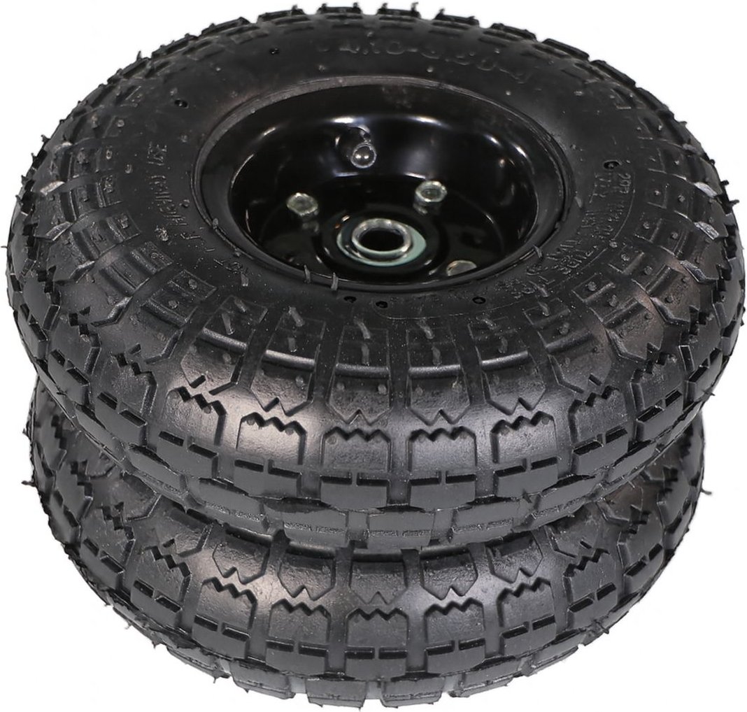 Luftreifen Bollerwagen 4.10/3.50-4, 16 mm Achse, 200 kg 2er-Set