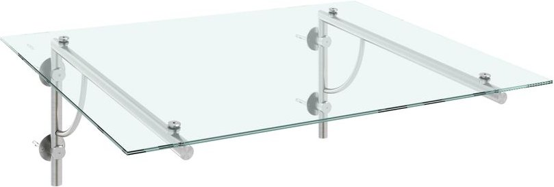 Edelstahlvordach Elene, ca. 150 x 90 cm