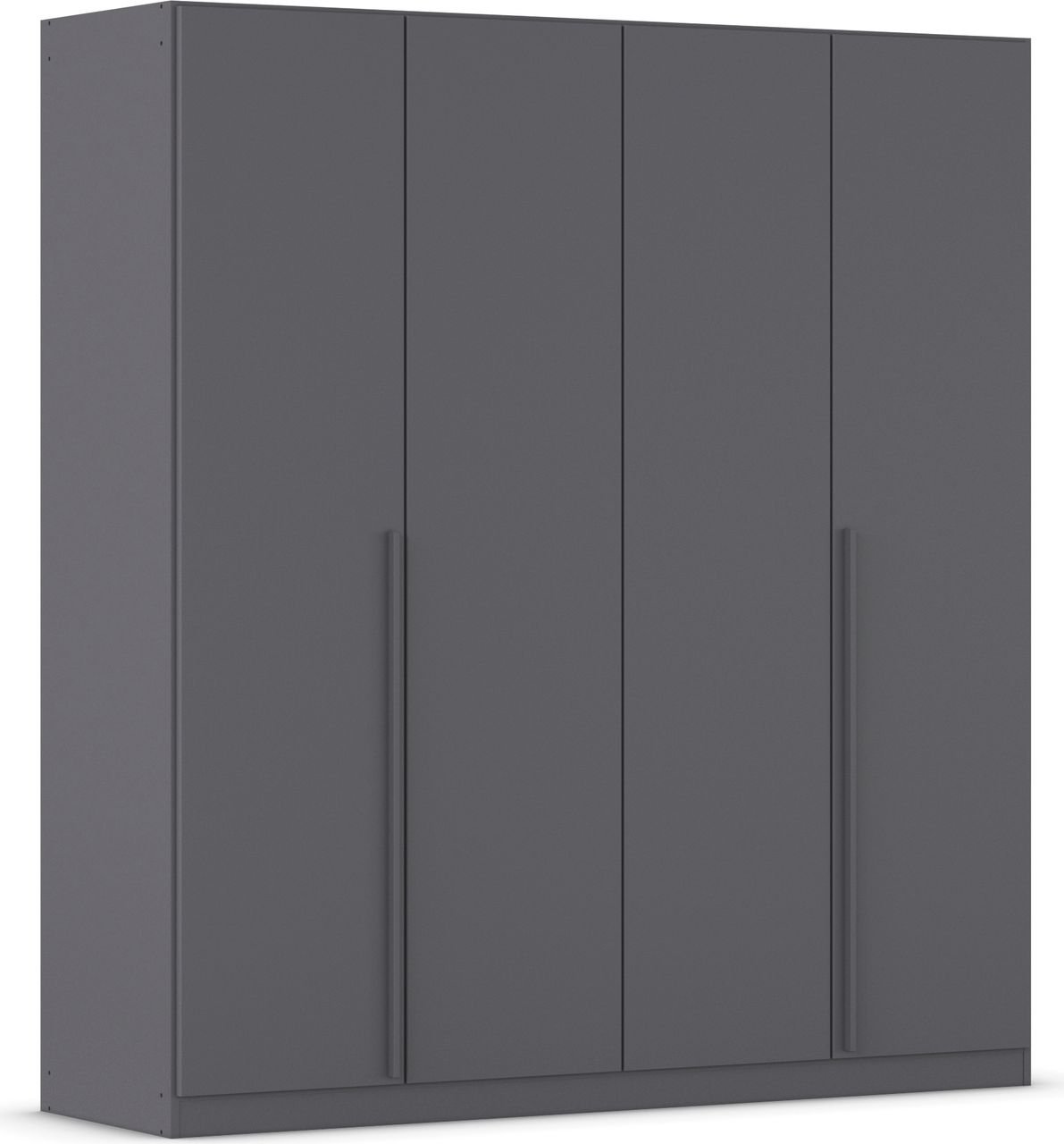 rauch Alba Kleiderschrank 4-türig, Farbe Grau metallic Breite 181 cm