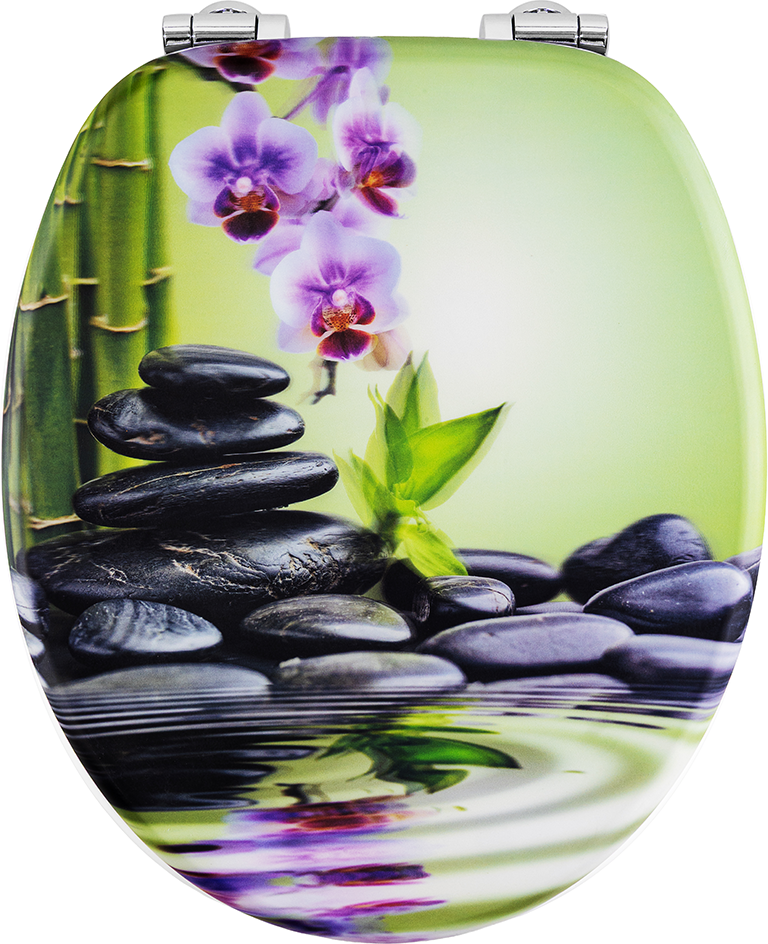 3D & Motion WC-Sitz Orchidee & Steine