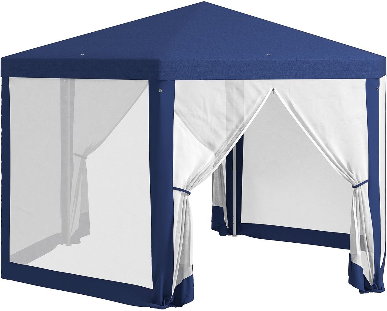 Pavillon 4x3m Sechseckig Wasserabweisend Stabil Winterfest Pavillon