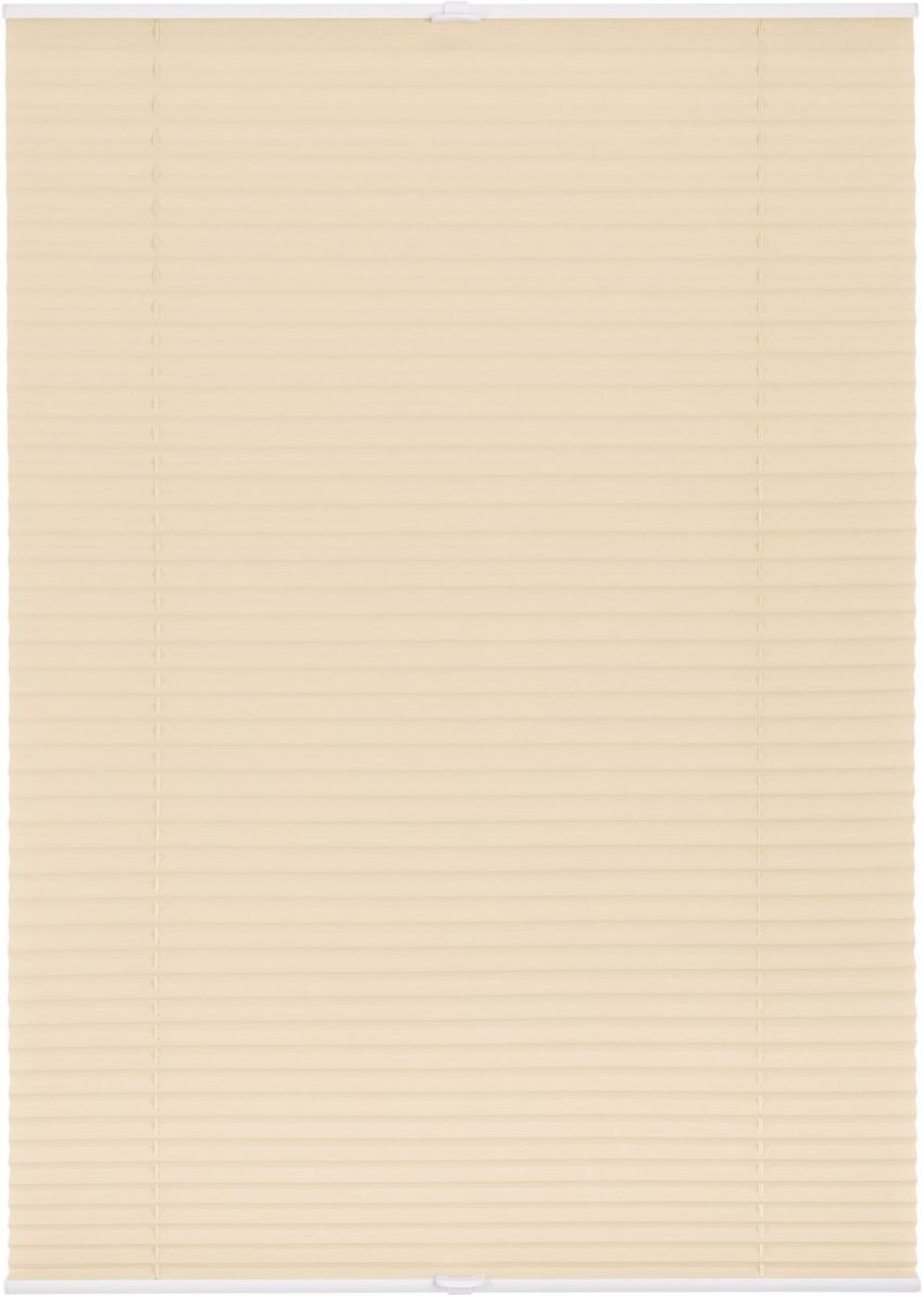 Plissee Klemmfix, ohne Bohren, verspannt - Creme, 120 cm x 130 cm (B x L)