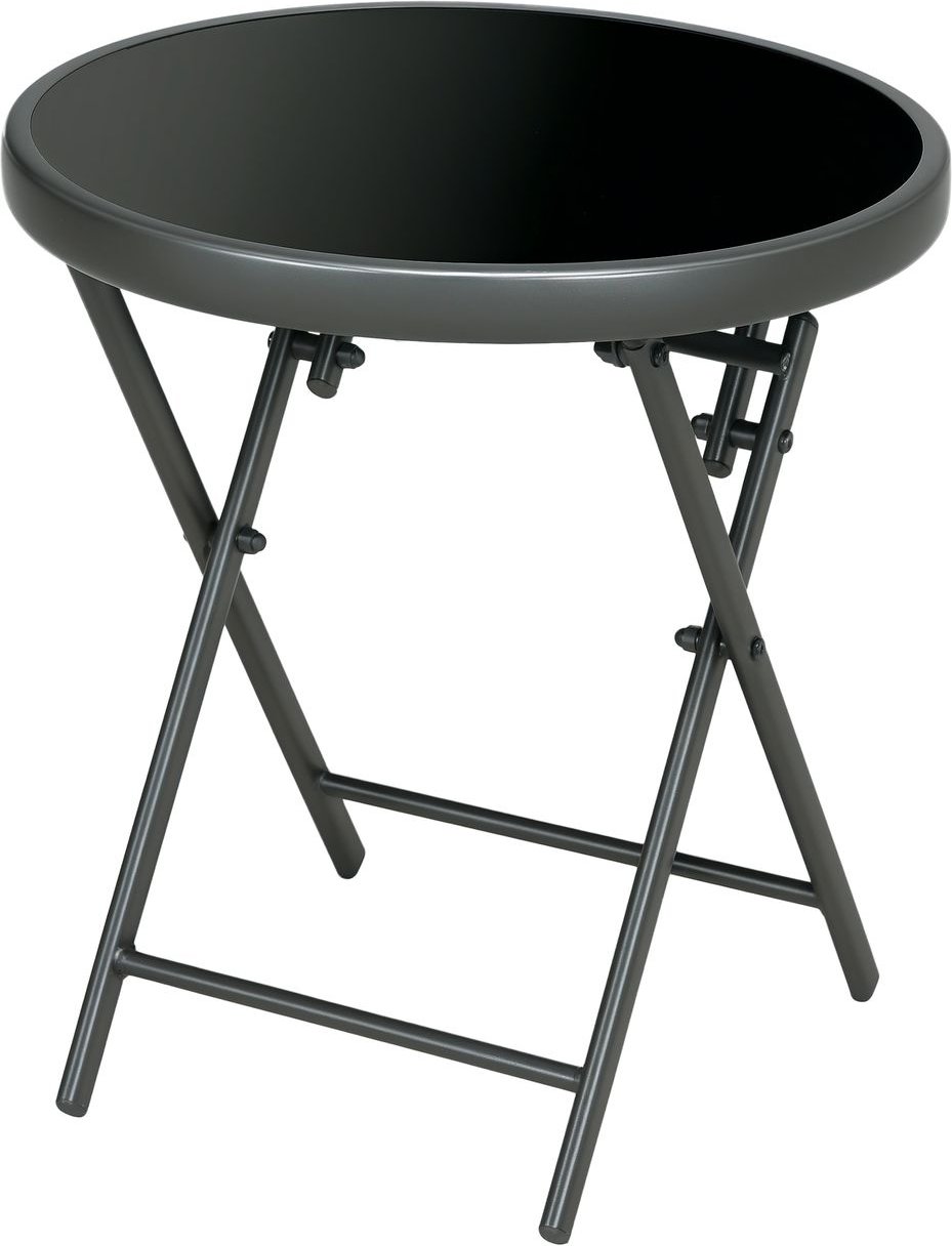 Beistelltisch klappbar, Klapptisch aus Glas kleiner Campingtisch