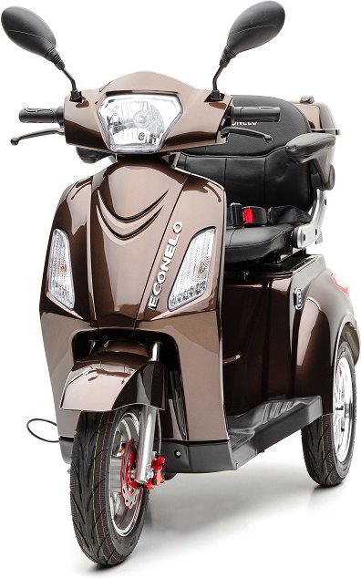 E-Seniorenmobil Billy, Lithium-Akku, 3-Rad, 1000 Watt, Lithium Braun