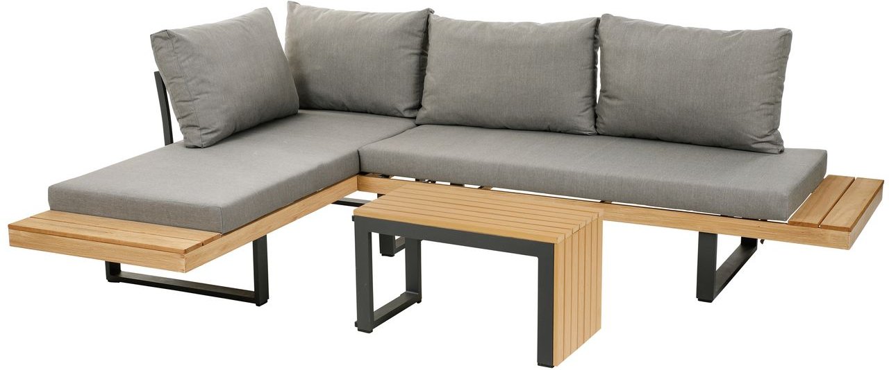 Lounge-Set Lana, 3-tlg. Aluminium Garten-Ecksofa-Set