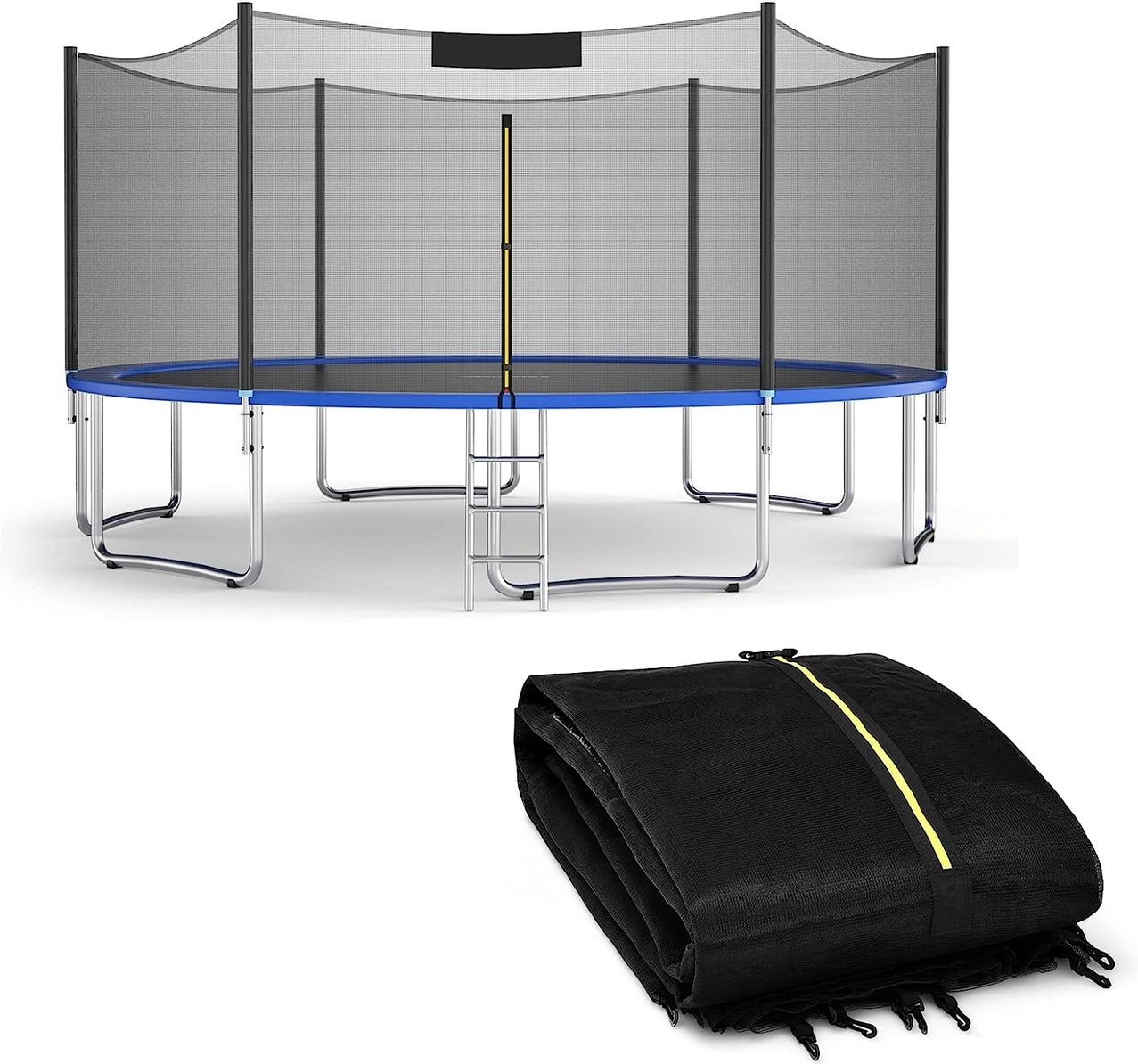 COSTWAY Ø427cm Trampolin Sicherheitsnetz für Gartentrampoline