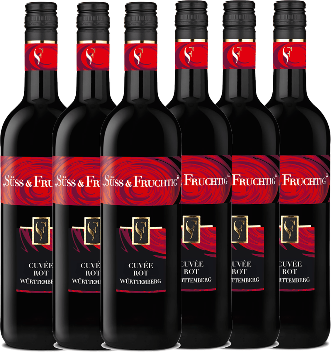 Süss & Fruchtig Cuvée Rot Qualitätswein süß 0,75L 6er Karton