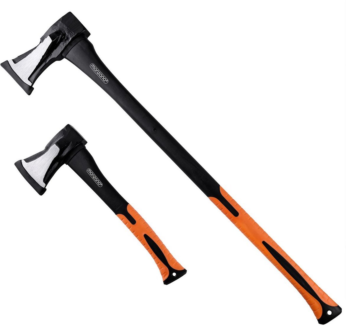 Thumbnail - Deuba Axtset Spaltaxt: 88 x 19 x 9cm Beil: 37 x 14 x 8cm schwarz / silber / orange