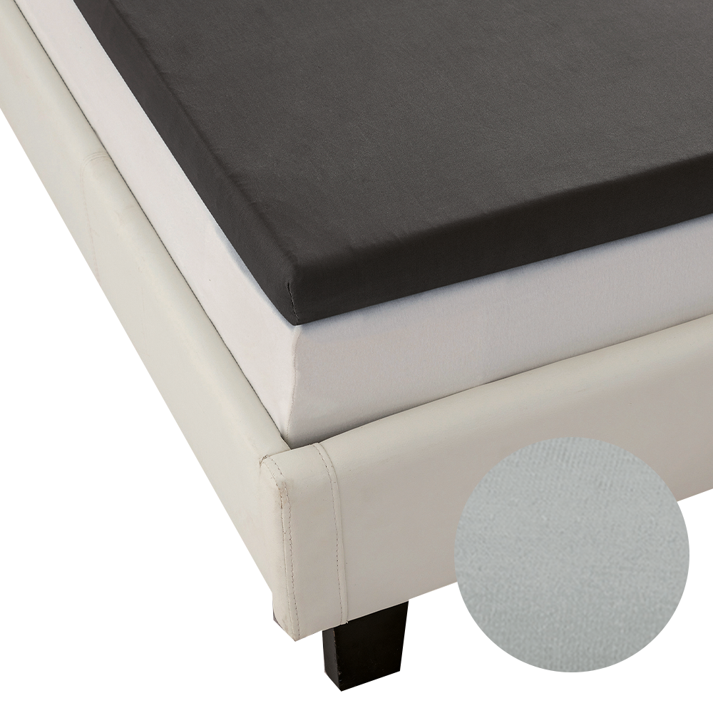 Mikrofaser-Interlock Jersey-Topper-Spannbetttuch, ca. 90 - 100 x 200 cm