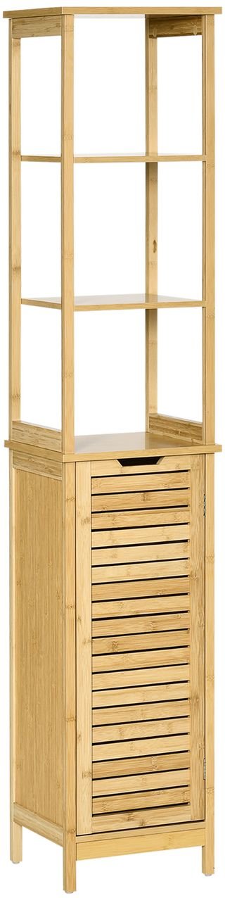 Thumbnail - Badezimmerschrank Badezimmer Hochschrank mit 3 offenen Fächer Natur