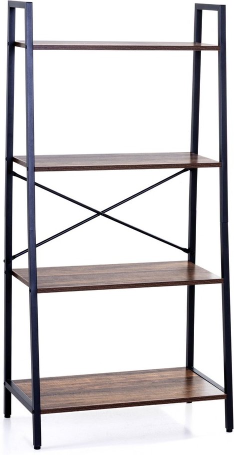 Regal mittel, ca. 64 x 34 x 130,5 cm - Braun/Schwarz