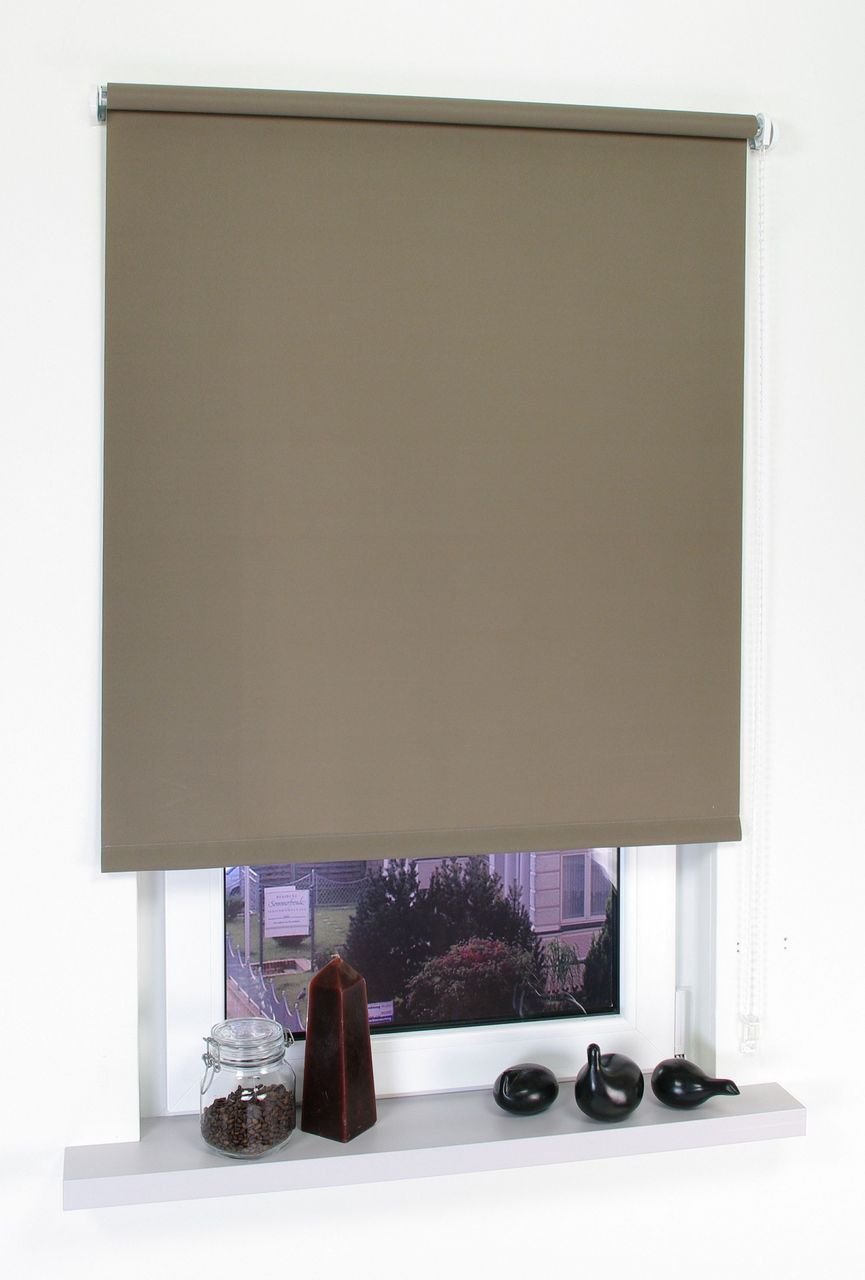 Thumbnail - Seitenzugrollo, Kettenzugrollo, 180 x 82 cm, caffee