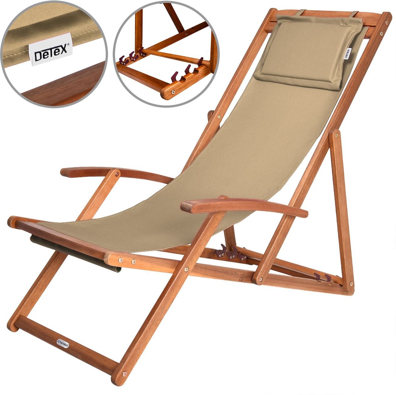 Casaria Sonnenliege Dune Akazienholz