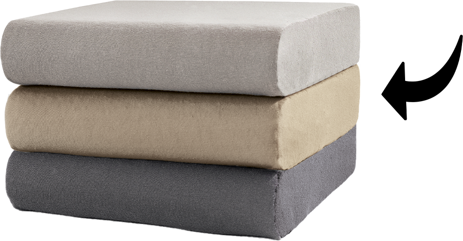 Topper-Jersey-Spannbetttuch - ca. 180 - 200 x 200 cm