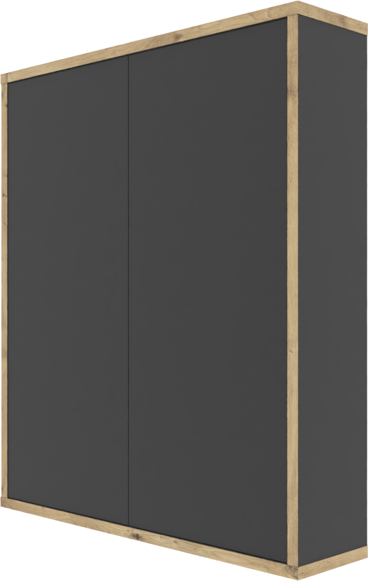 Wandschrank MORENA mit 2 Türen, Grau/Eiche