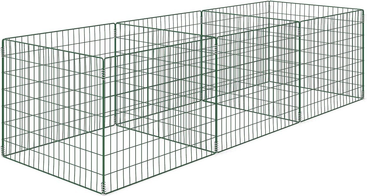 Komposter 1680 Liter, 270 x 90 x 70 cm 3-teilig Schnellkomposter Stahl