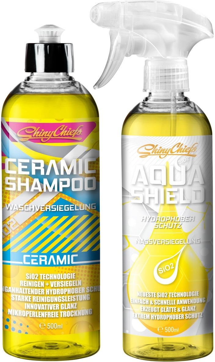 Thumbnail - 2er Pack AQUA SHIELD + CERAMIC SHAMPOO - Waschversiegelung Kit Intensive Reinigung
