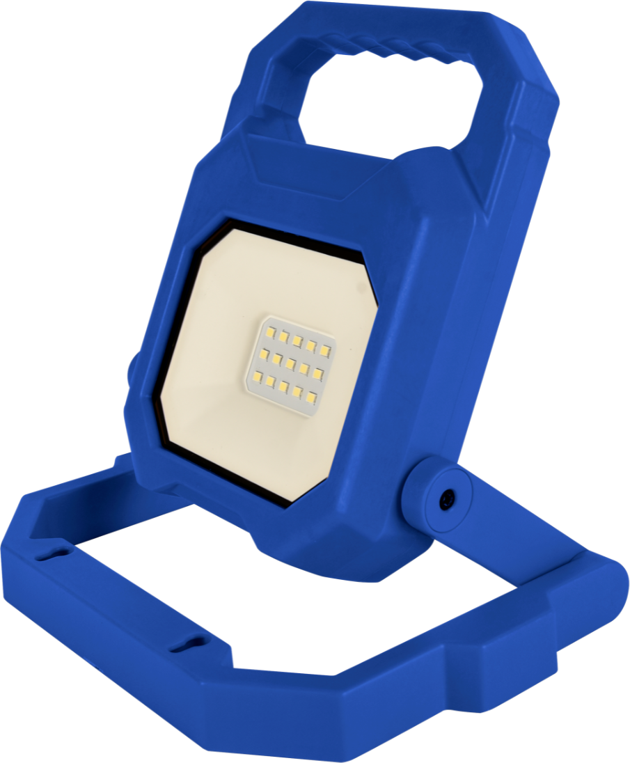 LED Baustrahler mit Akku, faltbar, 6 W, 800 lm, 4000 K (neutralweiß), IP54, 7 Stunden Lichtzeit