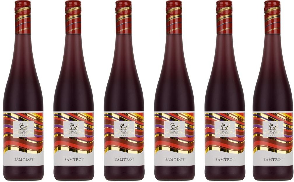 Winzer vom Weinsberger Tal "Junge Linie" Samtrot Qualitätswein lieblich 6er Karton 0,75L