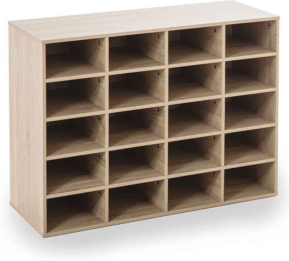 Schuhschrank L, ca. B. 92 x H. 67 x T. 33 cm - Sonoma-Eiche