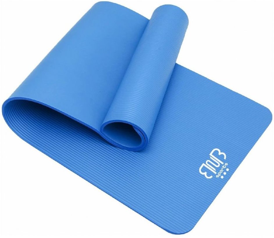 Premium NBR Sportmatte, rutschfeste Gymnastikmatte, Yogamatte Stretching Pilates Blau