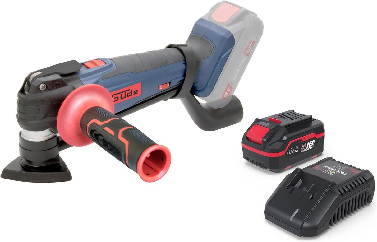 Güde Akku Multiwerkzeug MW 18-0 inklusive Ladegerät & Akkupack Starter-Kit Set