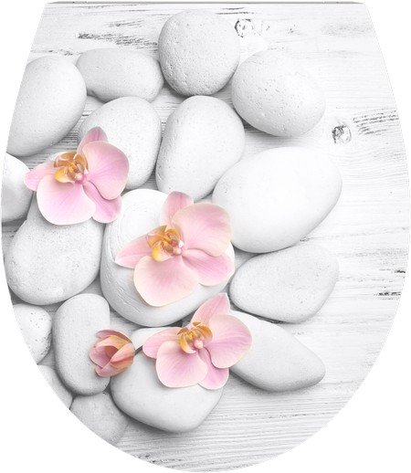 Duroplast WC-Sitz Carving Printing Stein Orchidee