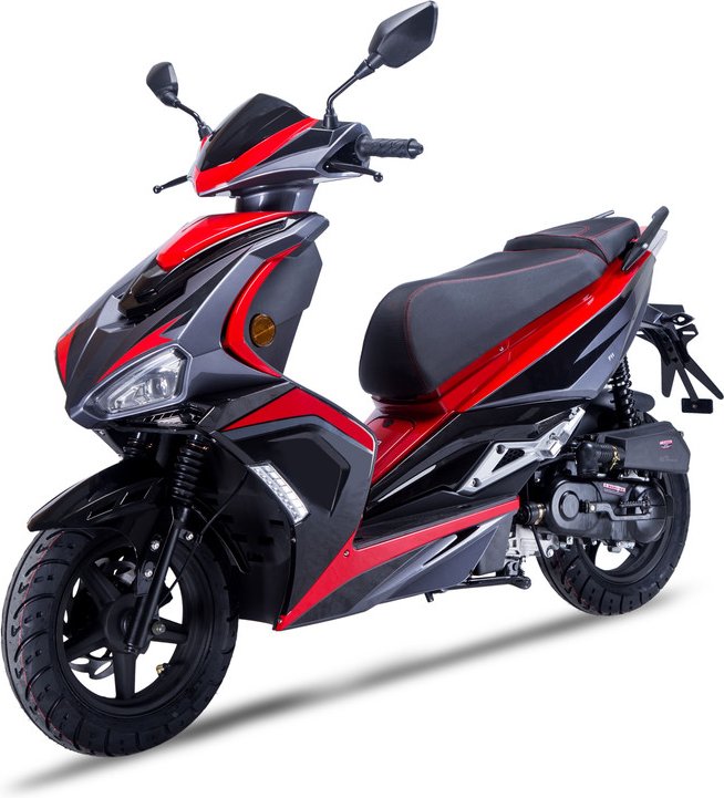 Motorroller Striker 49ccm 45 kmh, rot, GT Union